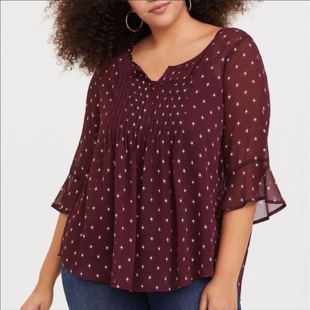 LAST CHANCE $$EUC Torrid sheer blouse